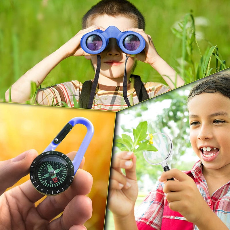 Promora Binoculars for Kids â€“ Perfect Toy for Little Boys and Girls â€“ Extensive Set Incl. Magnifying Glass & Compass â€“ Powerful Magnification 8X21 â€“ 3 to 12 Year Old Kids for Toddler - Image 4